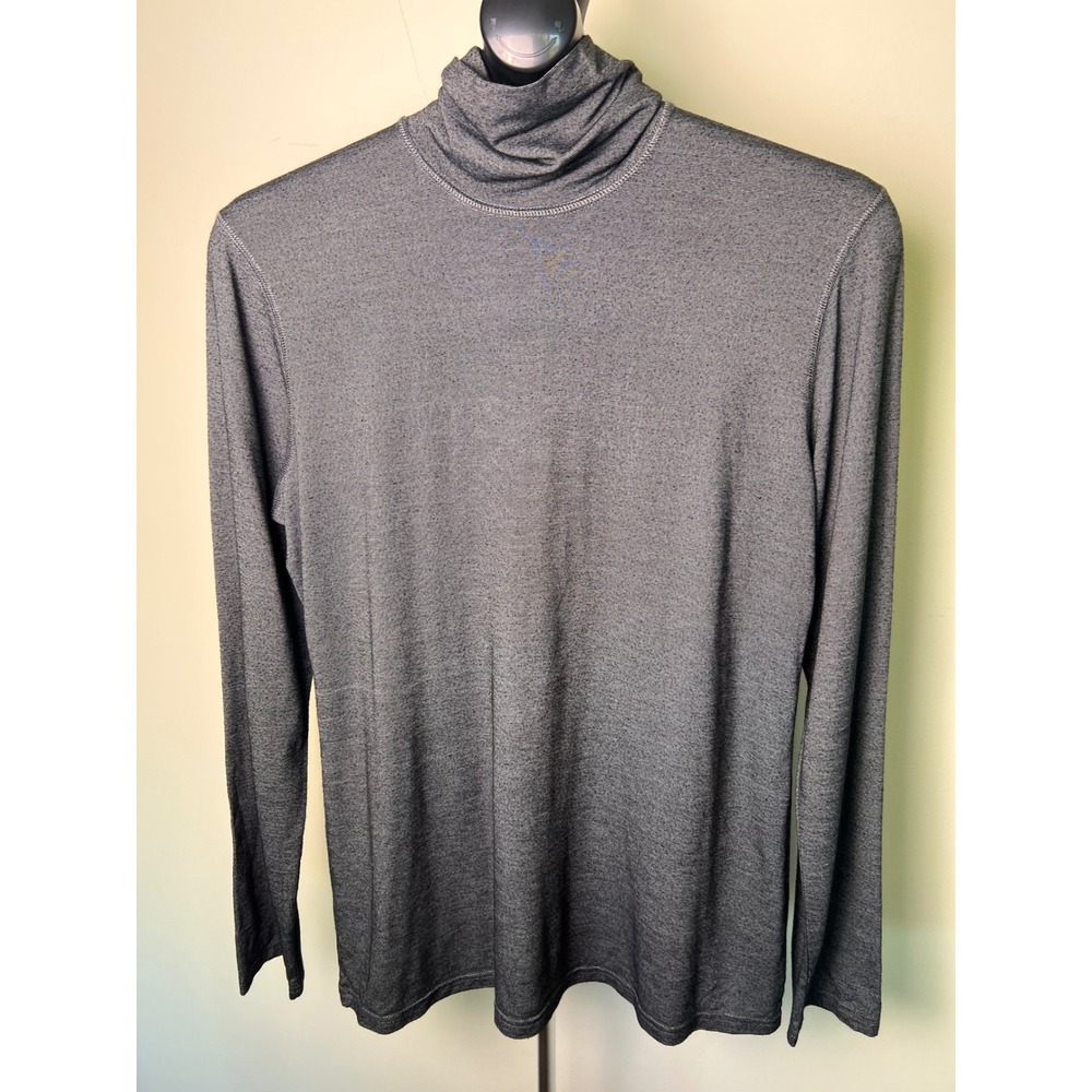 Turtleneck Top Women XXL Gray Excellent Stretch Whimsigoth Athletic Fall